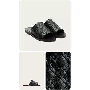 Frye Soft Leather Woven Robin Slides / Sandals MSRP $178! NEW IN BOX 6.5
